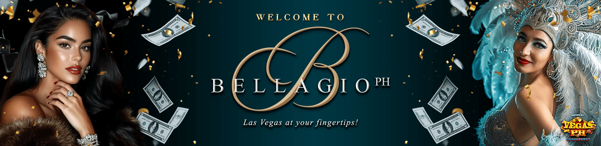 Main banner of Bellagio PH 88 showcasing the GCash entertainment platform in the Philippines